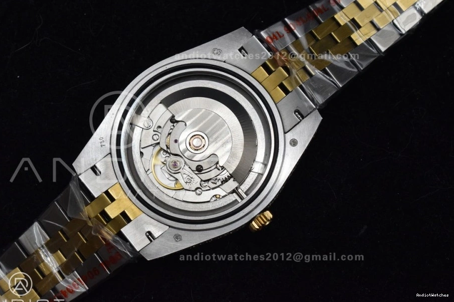 Gold Dial DateJust Tone 2 1196 Best Roman 41mm TWD Flexible Diamond Yellow Version 0727